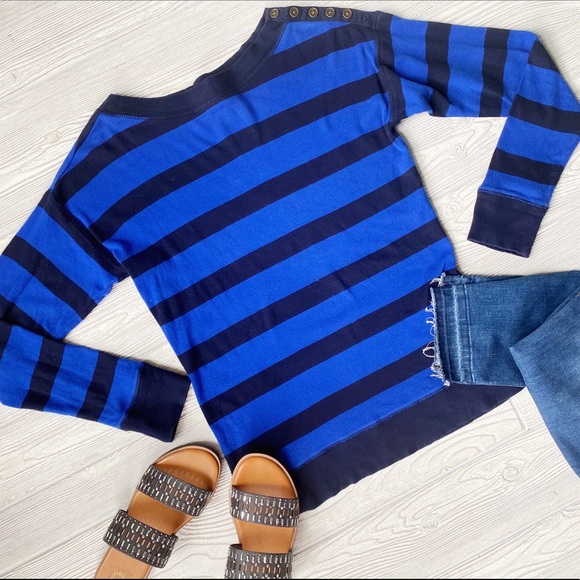 🔴 5/$45 SALE 🔴 RALPH LAUREN | Striped lightweight Sweater - Picture 2 of 6